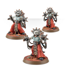 Games Workshop Adeptus Mechanicus Electro-Priests assembled pose ready for game sessions
