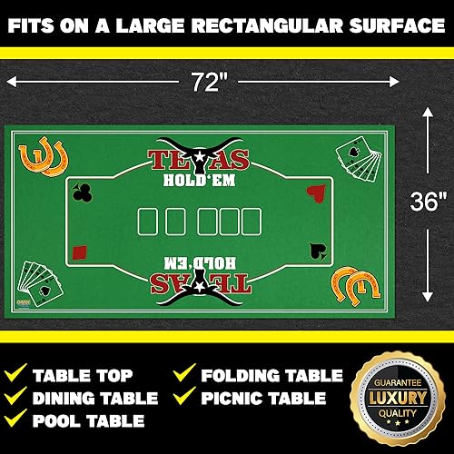 Gamie double-sided casino mat shows Blackjack layout for casual play