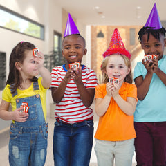 Gamie tiny cards make memorable party favors for guests.