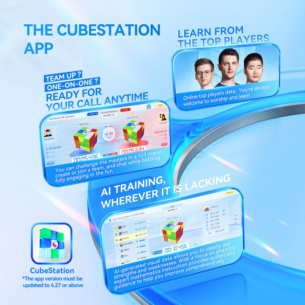 GAN 12 UI MagLev online ranking screen supports global competition.
