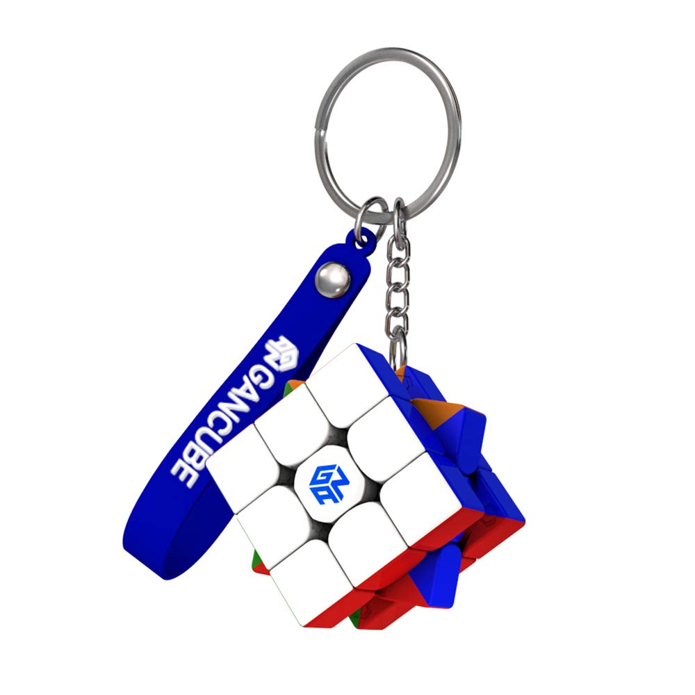 GAN 330 keychain cube front view showing compact pocket-size design for travel play.