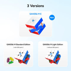 GAN 356 ME ergonomic grip supports precise, comfortable turns.