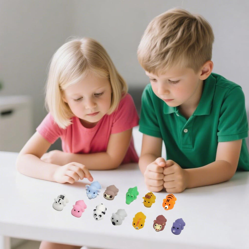 Ganjiang Mochi Squishy Animals in bright colors, ideal for classrooms and party favors