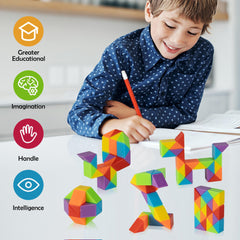 Ganowo Medium Snake Cube dog shape invites tactile exploration and imagination.