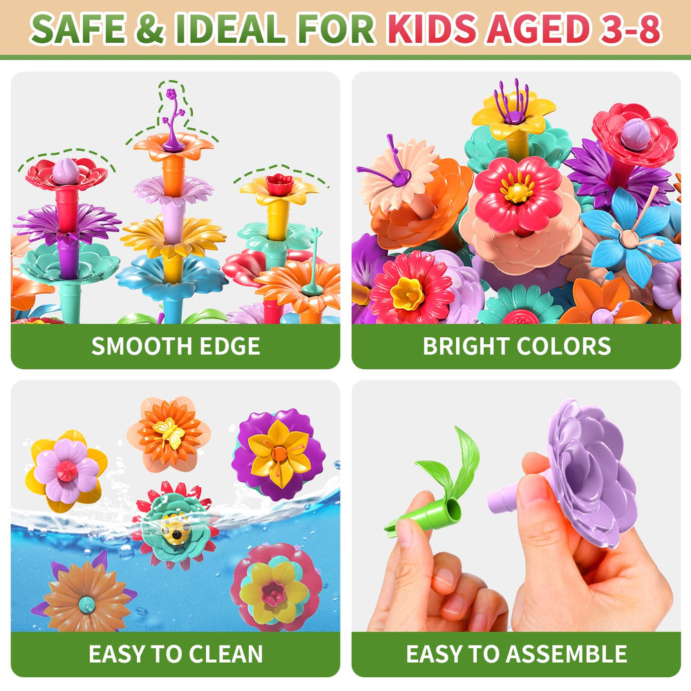 Colorful parts foster color matching and fine motor skills.