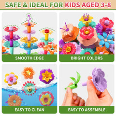 Colorful parts foster color matching and fine motor skills.