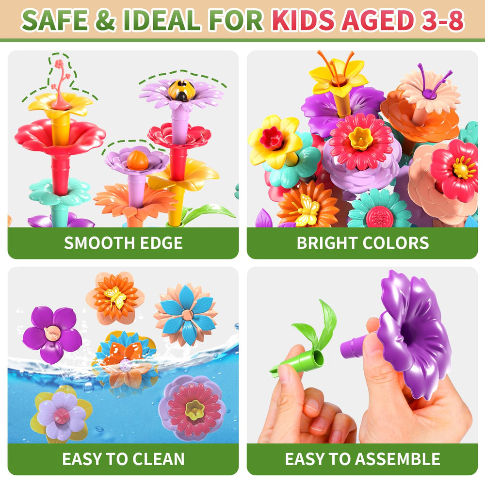 Garbo Star flowers and stems assembly fosters fine motor skills as kids build.
