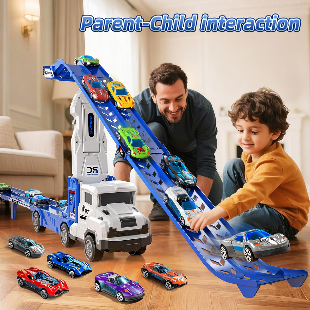 Garbo Star transport truck with fold-down ramp simplifies loading.