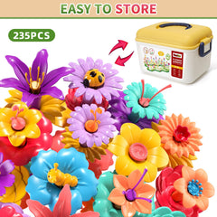 Garbo Star set used as room decor with bright, colorful flower designs.