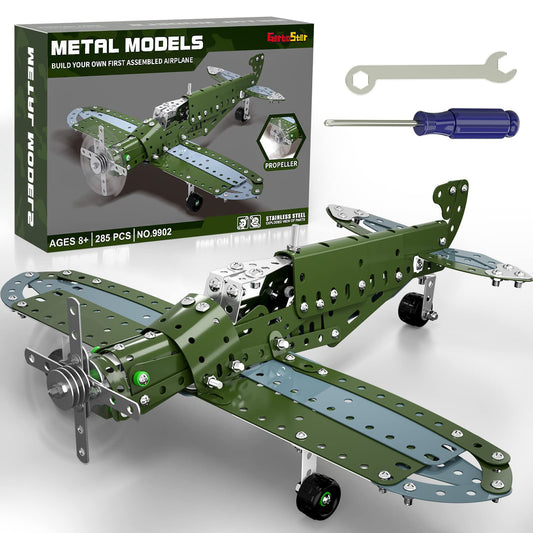 Garbo Star STEM airplane parts laid out for hands-on building and exploration.