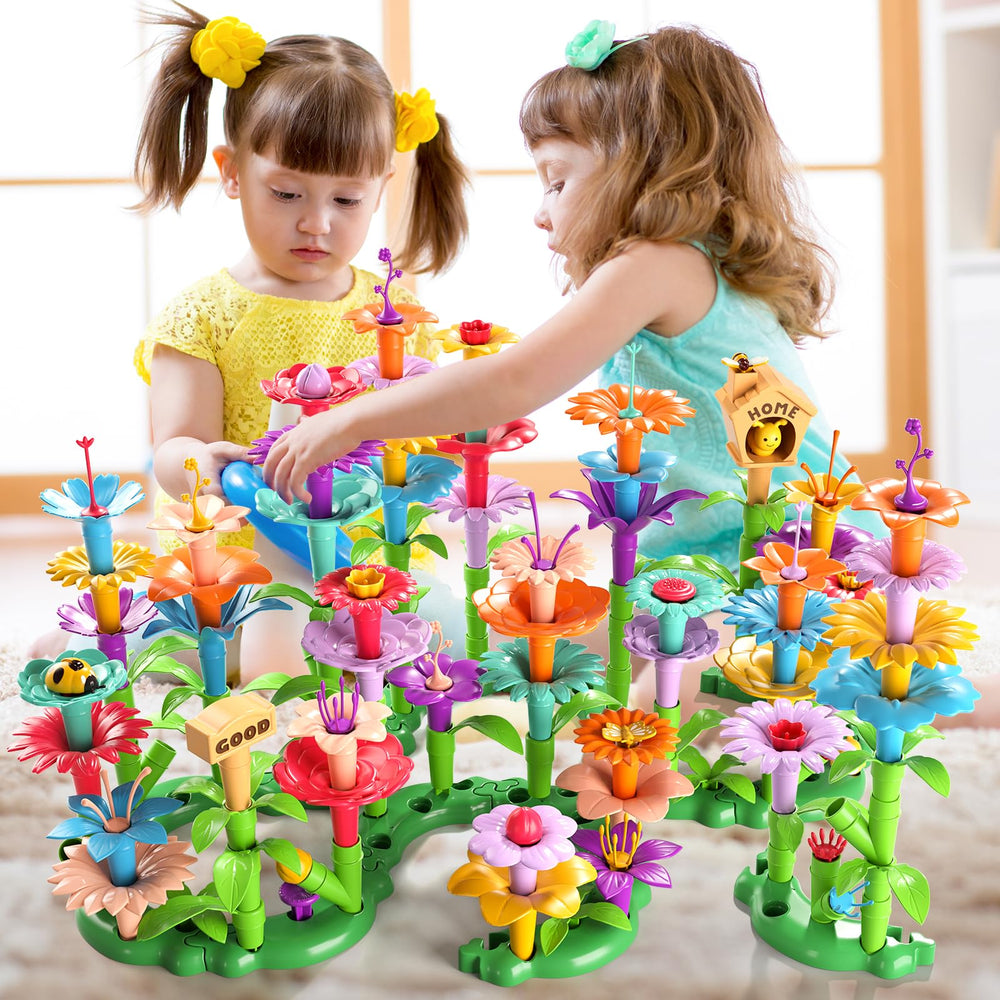 Kids can build many flower shapes like lilies and daisies.