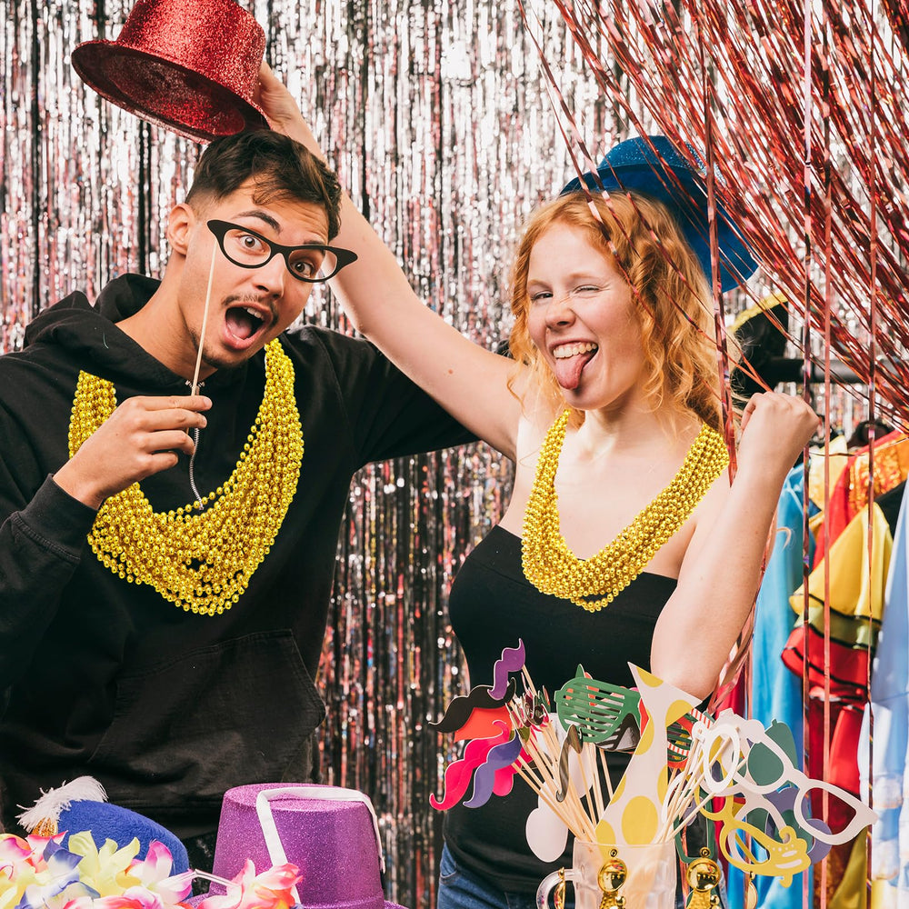 Garma Mardi Gras beads flapper costume accent adds vintage flair.