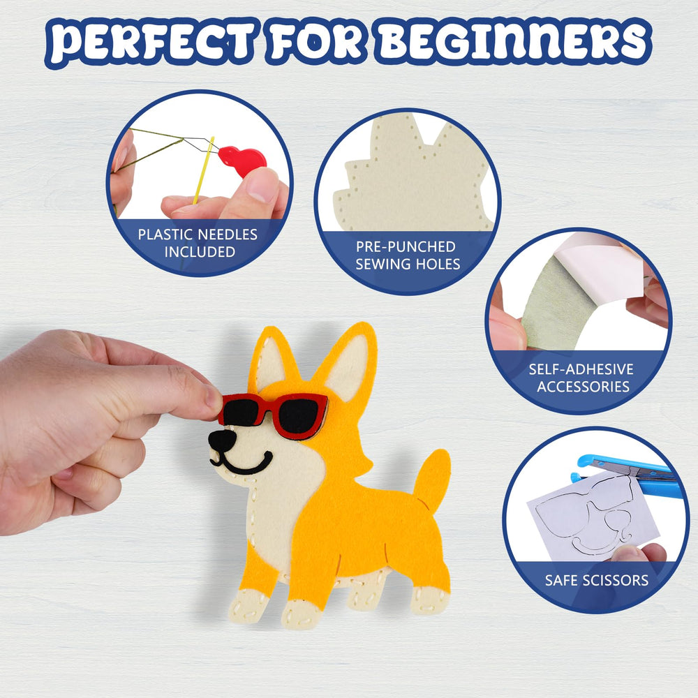 Garma Puppy Sewing Kit needles and thread enabling safe practice for young sewers.