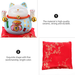 Garneck Lucky Cat Money Bank close-up showing smooth curves and detail.