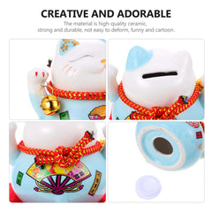 Garneck Lucky Cat Money Bank paired with other ceramic pieces for display.
