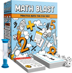 Gartana Games Math Blast challenge cards for quick, engaging practice in home or classroom.