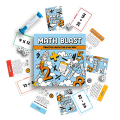 Gartana Games Math Blast classroom set ready for centers and group games.
