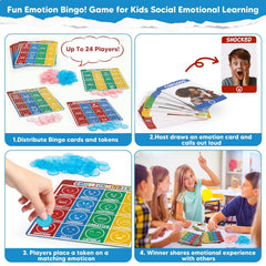 Garybank Emotion Bingo set includes 48 bingo cards for engaging play.