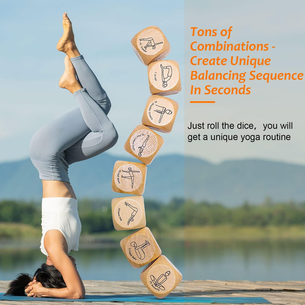 Garybank Yoga Dice package includes practice guide and illustrated booklet.