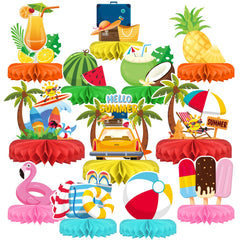 Gatherfun Beach Party Decorations Kit honeycomb centerpieces brighten poolside gatherings