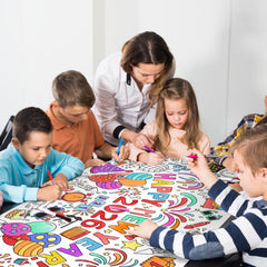 Gatherfun poster features a coated, durable surface for quick cleanups