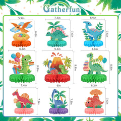 Gatherfun dinosaur decor set nine designs adds variety to celebrations