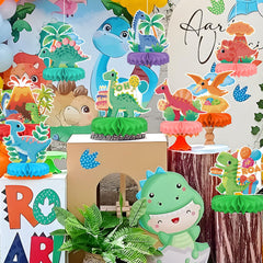 Gatherfun dinosaur party supplies help create a cohesive festive atmosphere