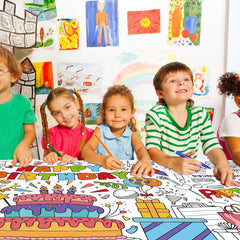 Gatherfun easy-cleanup coloring poster folds for quick storage after events