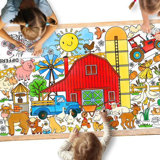 Gatherfun Farm Animal Giant Coloring Poster provides a large coloring area for classroom use.