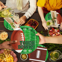 Gatherfun football napkins 24-pack, absorbent and party-ready