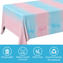 Gatherfun 3-pack waterproof tablecloth provides disposable convenience for easy cleanup.