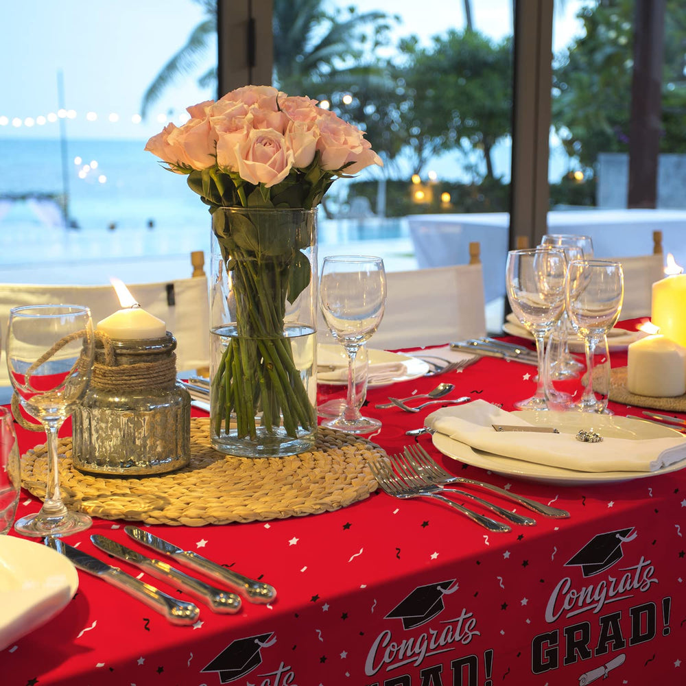 Gatherfun waterproof disposable tablecloth highlighting easy cleanup
