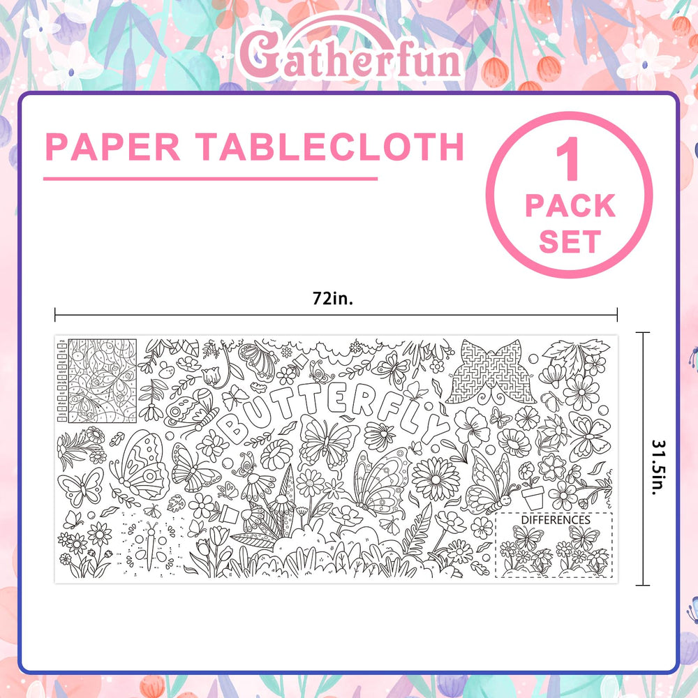 Gatherfun interactive butterfly banner with find differences invites engaging party activities and learning.