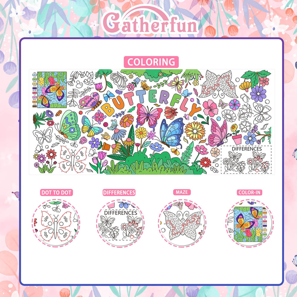 Gatherfun maze connection activity poster offers curious kids a guided game during celebrations.
