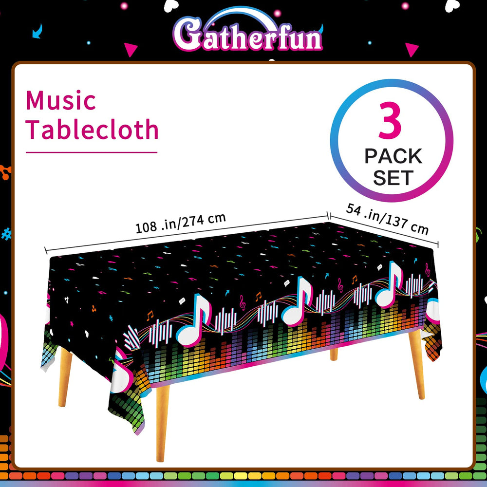 Gatherfun music tablecloth colorful notes brighten tables for kid-friendly celebrations