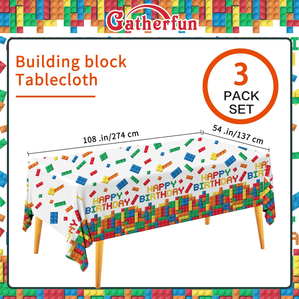 Gatherfun durable PE material tablecloth keeps surfaces protected during busy celebrations.