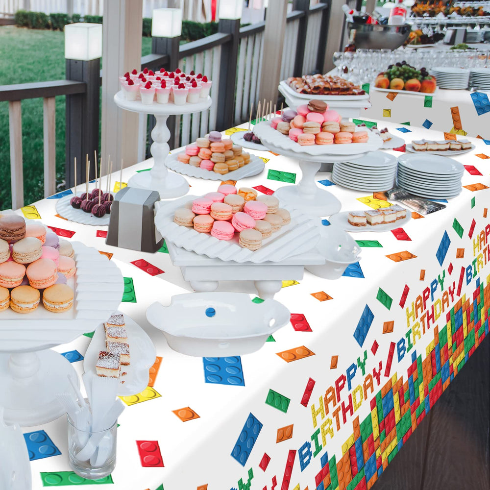 Gatherfun rectangular 54x108 tablecloth fits standard tables for easy setup.