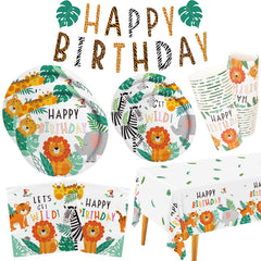 Gatherfun Safari plates 9-inch for vibrant, kid-friendly jungle dining.