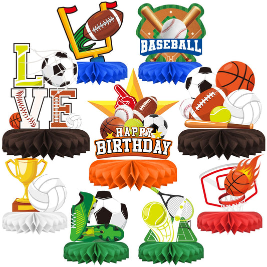 Gatherfun baseball honeycomb centerpiece adds a vibrant focal point for a baseball party