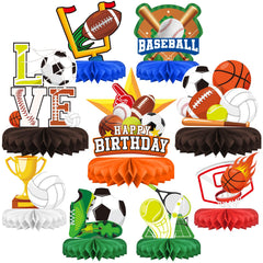 Gatherfun baseball honeycomb centerpiece adds a vibrant focal point for a baseball party