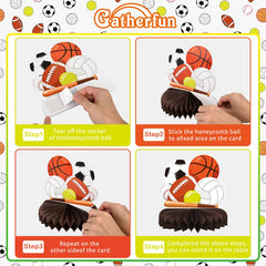 Gatherfun basketball honeycomb centerpiece sparks excitement on the party table