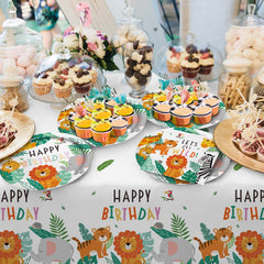 Gatherfun tablecloth 54x108in protects surfaces during celebrations.