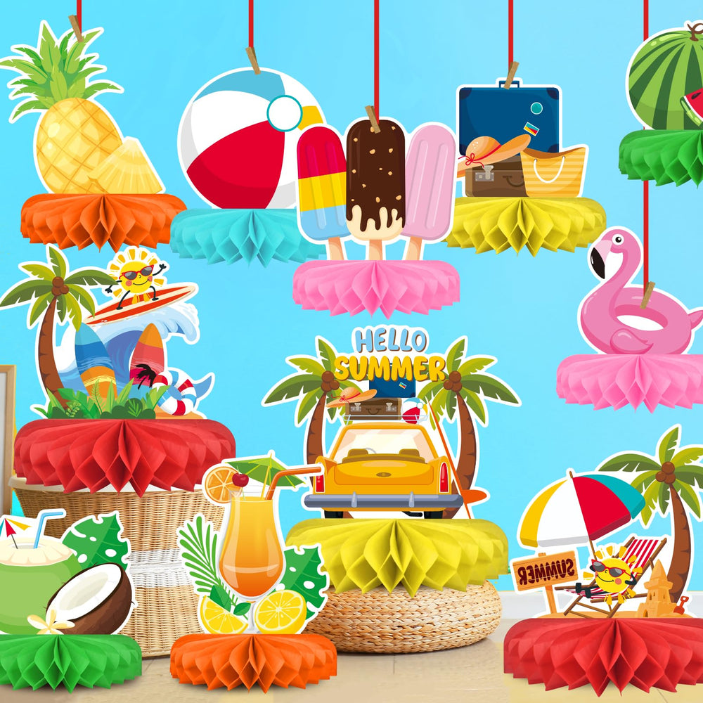 Gatherfun Tropical beach decorations create a lively backdrop for summer entertaining