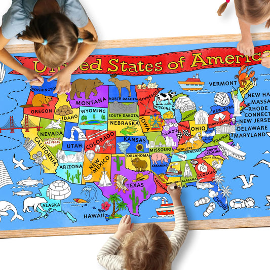 Gatherfun USA coloring map giant poster offers a broad classroom canvas for group coloring