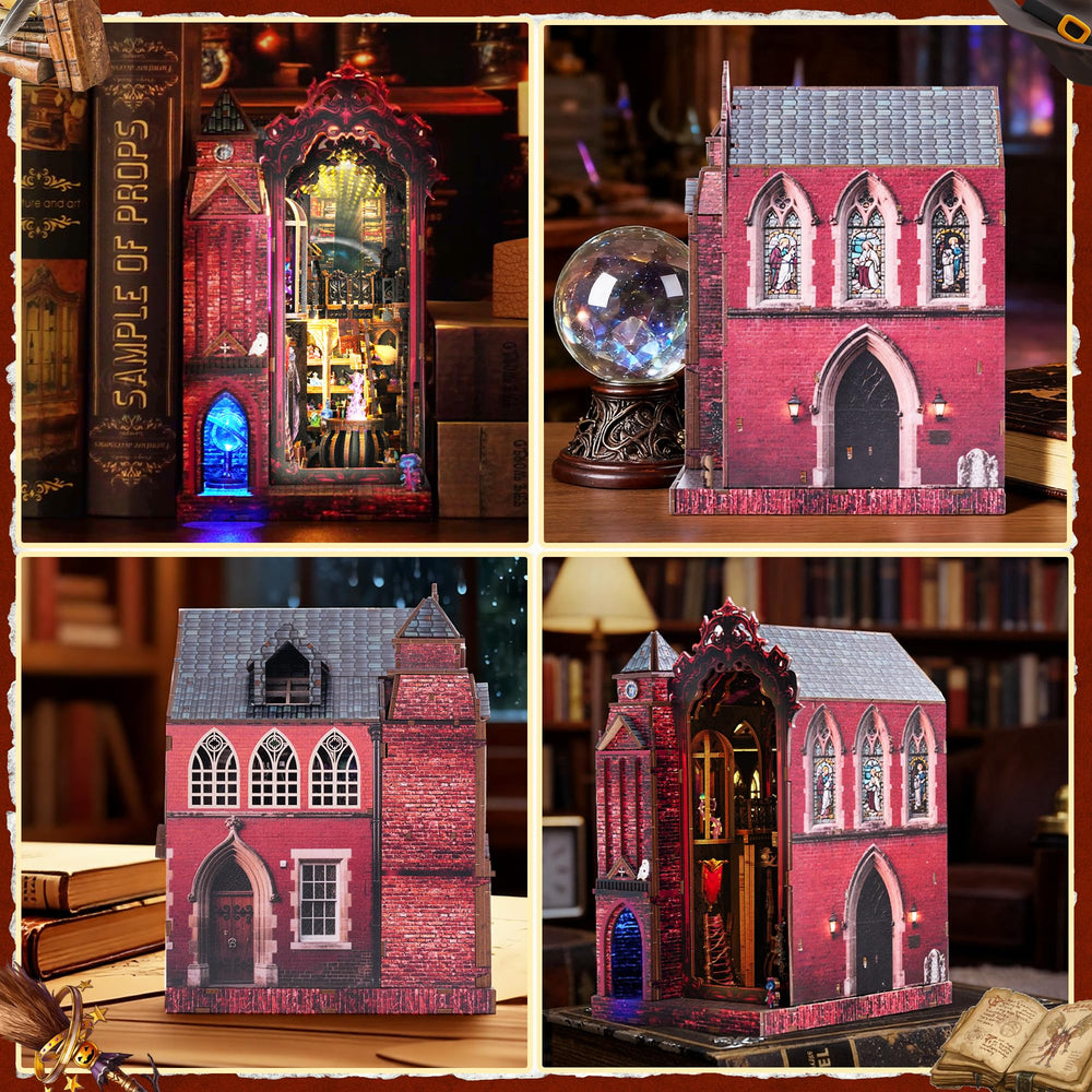 GATTLELIC Book Nook Kit phoenix reveal via gears adds whimsy to space.