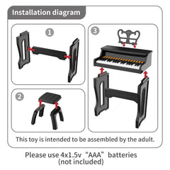 GAYUPLO kid-friendly piano with dual-key sound enhances interactive sessions.