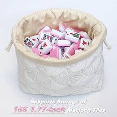 Gberlczz mahjong bag open compartment, organized tile and card transport.