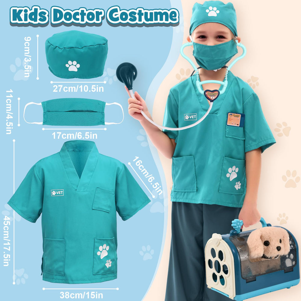 G.C 22Pcs Dog Vet Kit: syringe thermometer tools for playful health checks
