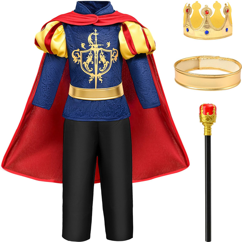 G.C Boys Prince Charming costume with cape for imaginative royal play and pretend adventures