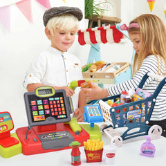 G.C cashier scanner and light scanner simulate checkout for real-world pretend play.